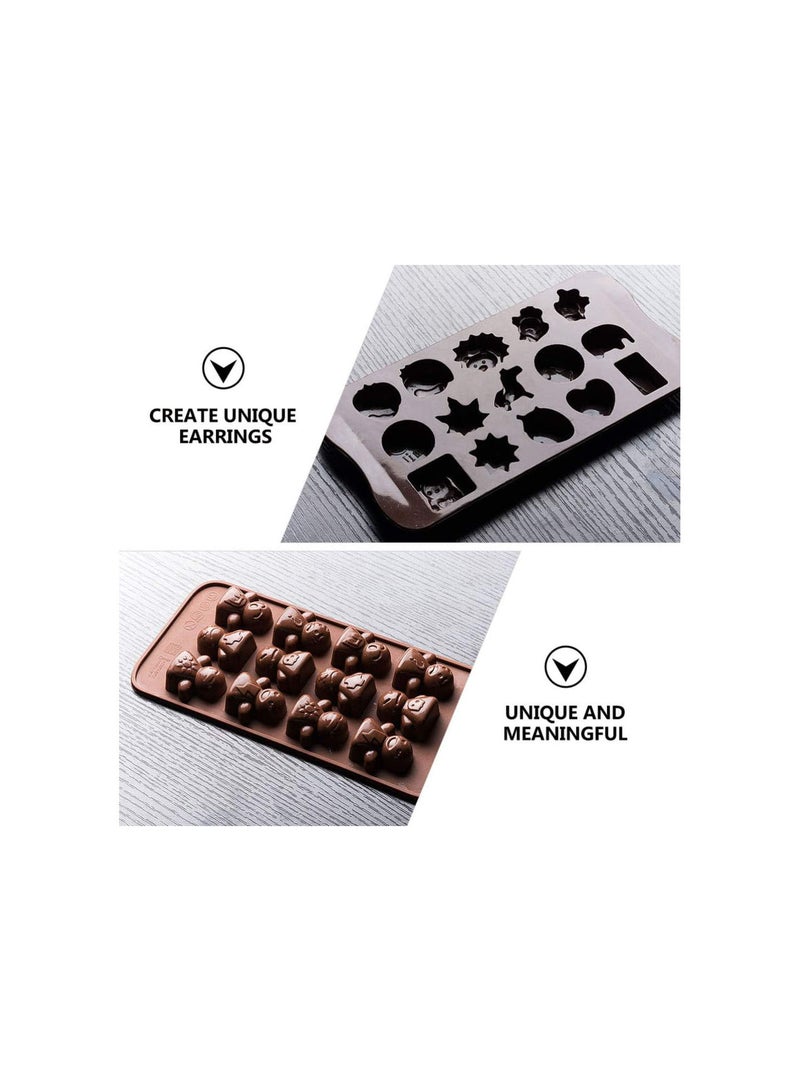 Earring Stud Resin Silicone Molds Resin Charms Casting Mould Stud Earrings Epoxy Resin Charms Casting Mould