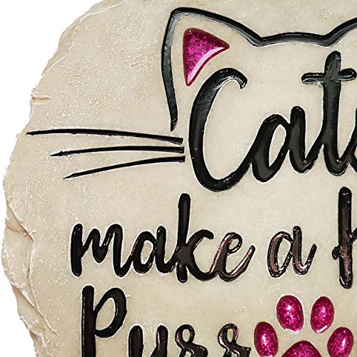 Spoontiques - Garden Décor - Cats Make a Home Purrfect Stepping Stone - Decorative Stone for Garden - Image 4