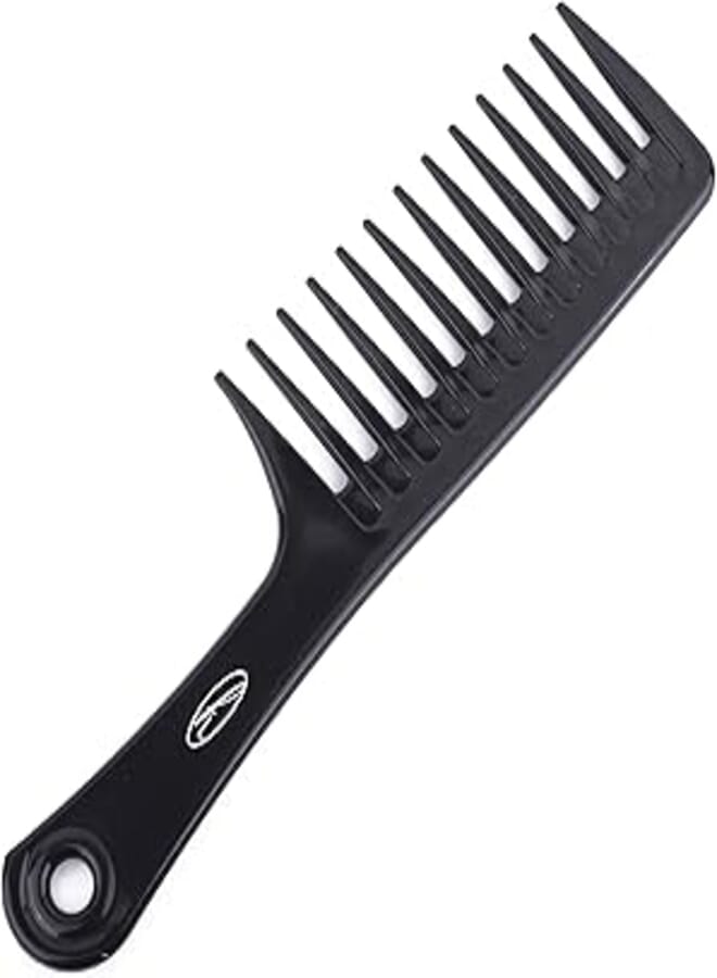 Jumbo Rake Wide Tooth Comb by Fine Lines - An Afro Comb made for Detangling Hair - Detangles Long, Wet or Curly Hair - Made with tough Black ANTISTATIC Plastic