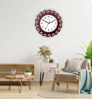 Kadio Analog 24.5 cm X 24.5 cm Wall Clock (Black, with Glass, Standard) - Image 3