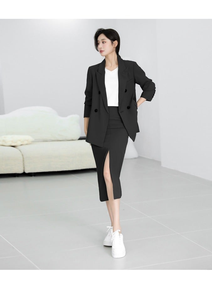 Shougu Casual Women's Suit Jacket Half Skirt Two-piece Set  - Image 2