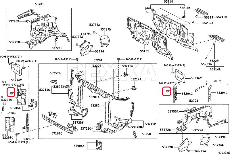 Rexka 40pcs Engine Splash Shield Fender Liner Trunk Lid Trim Under Cover Push-in Style Retainer Clip 90467-07201 for Toyota Lexus 4Runner Avalon Camry Corolla Highlander Matrix RAV4 Sequoia Tundra - Image 5