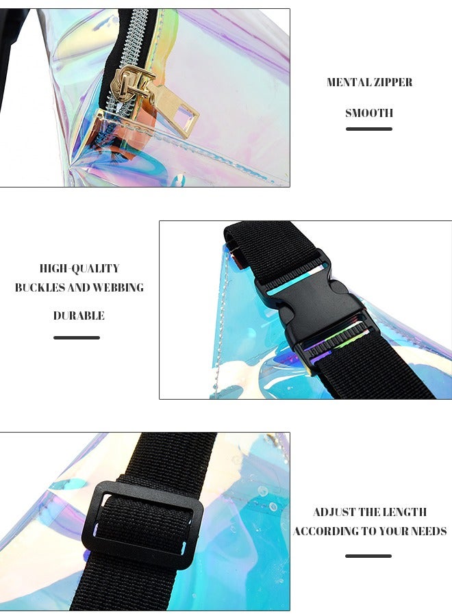 GROIC Multifunctional Waterproof Transparent Waist Bag Adjustable Strap for Work Travel Sporting Event - Image 5