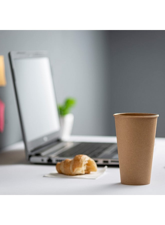 Gusto GUSTO [12 oz. - 100 Count Kraft Disposable Paper Cups, Hot Coffee Cups Brown Unbleached - Eco-Friendly Cups (Formerly Comfy Package) - Image 3