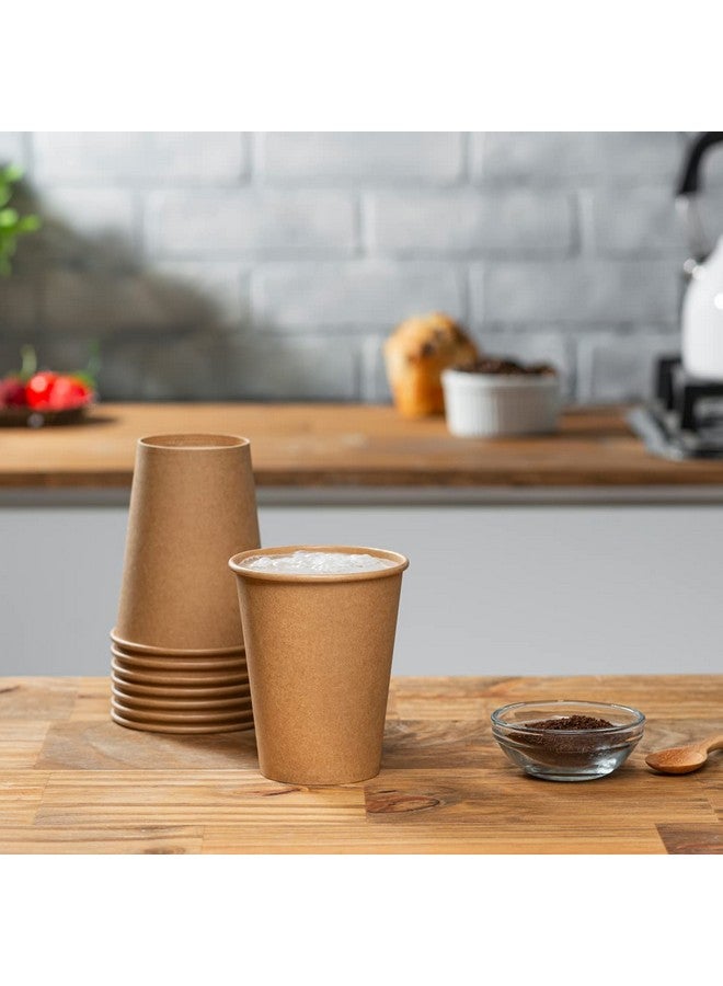 Gusto GUSTO [12 oz. - 100 Count Kraft Disposable Paper Cups, Hot Coffee Cups Brown Unbleached - Eco-Friendly Cups (Formerly Comfy Package) - Image 2