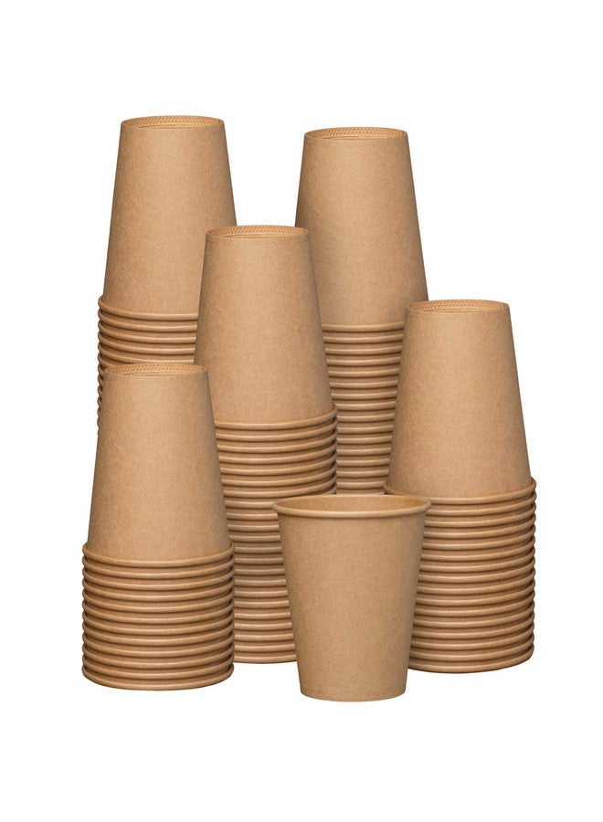 Gusto GUSTO [12 oz. - 100 Count Kraft Disposable Paper Cups, Hot Coffee Cups Brown Unbleached - Eco-Friendly Cups (Formerly Comfy Package) - Image 1