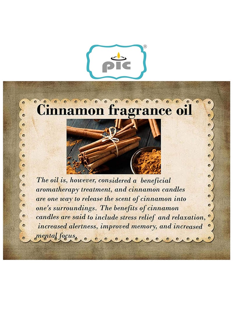 PIC PIC Pure Indian Candle Handmade Cinnamon Scented Decorative Wax Pillar Candle (Pack of 1 Pcs.) PICPC52339  - Image 4