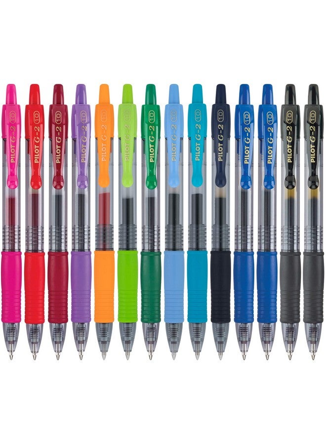 Pilot, G2 Premium Gel Roller Pens, Bold Point 1 mm, Pack of 14, Assorted Colors - Image 1