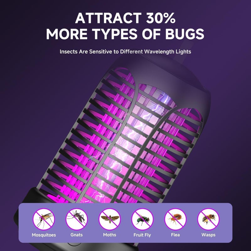 AILEDA Electric Insect Killer, 20 W UV Mosquito Lamp, Fly Trap, Electric IPX4 Waterproof, High Voltage Mosquito Killer, Mosquito Trap, Fly Killer for Indoor Bedrooms and Gardens - Image 4