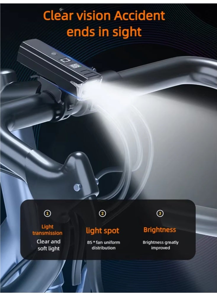QLIGHT Super Bright Bike Lights, USB Rechargeable Bicycle Lights, Cycle Lights with 4 Modes, Waterproof Bicycle Lights,USB-C Fast Charge  Bike Headlight for Day/Night Riding Safety, Scooter Accessories - Image 5