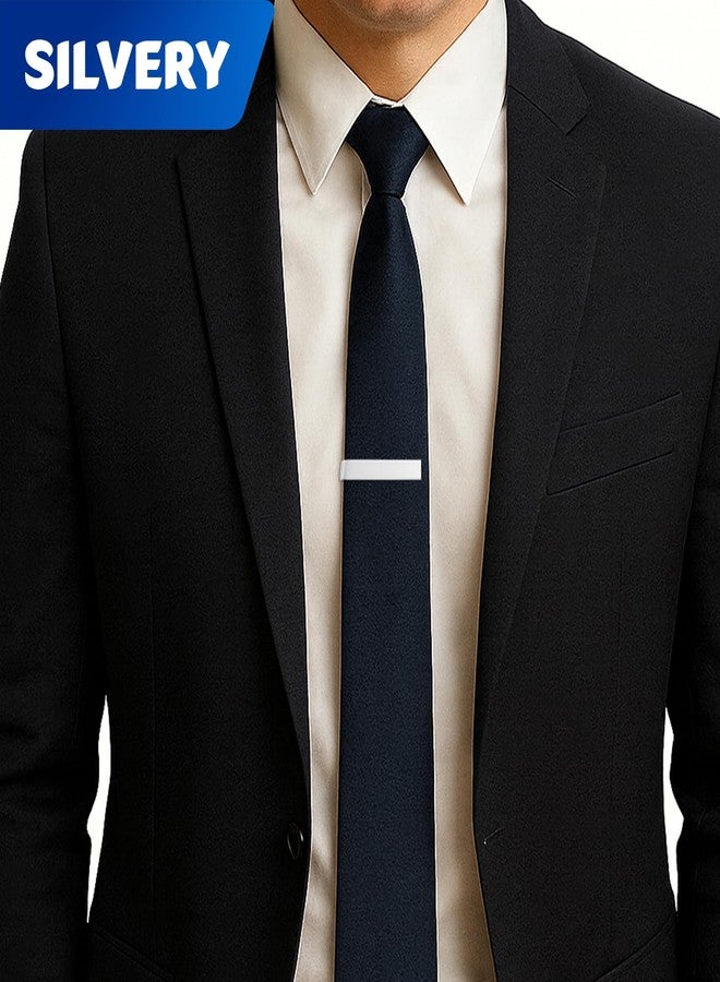 Roctee 3 Pack Skinny Tie Bar Clip Set 1.7 Inch, Small Tie Clips For Men, Tie Necktie Clasp Pinch Clip On Tie, Suitable for Business Metting Wedding Anniversary Best Gift - Image 5