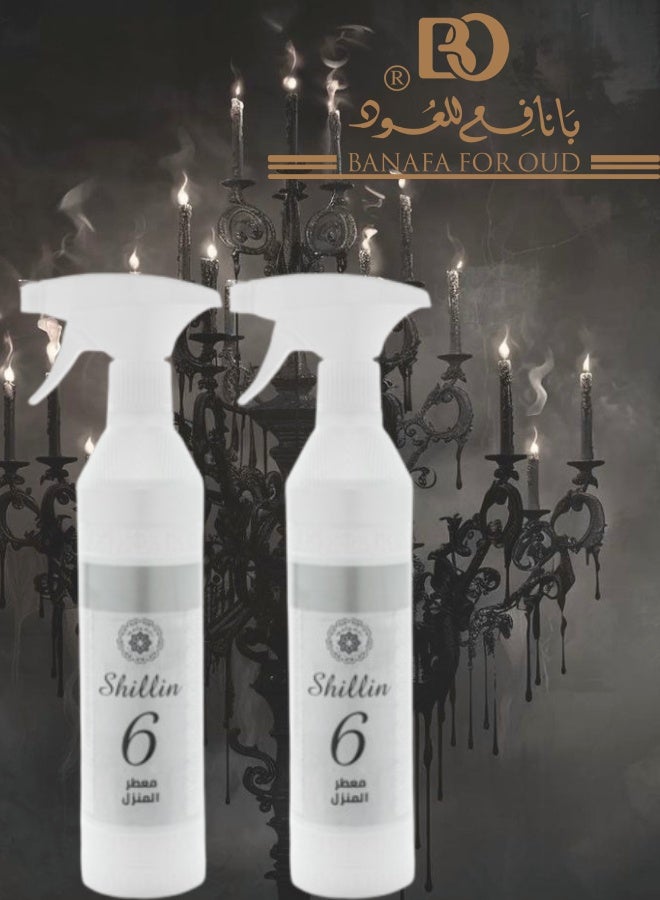 Banafa 2 Pieces Shillin 6 Air Freshener 500ML - Image 1