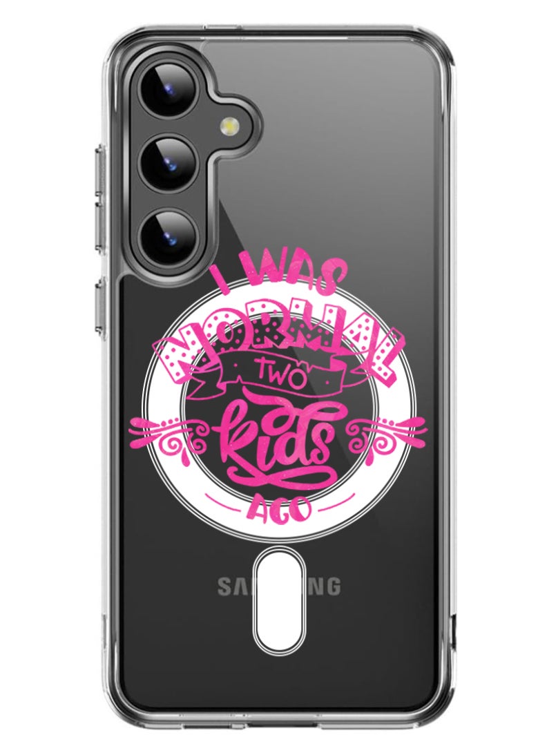 Theodor Magnetic Case for Samsung Galaxy S24 Plus 6.7-inch Compatible with MagSafe Wireless Charging, Shockproof Phone Bumper Cover Two kids ago copy - Image 1