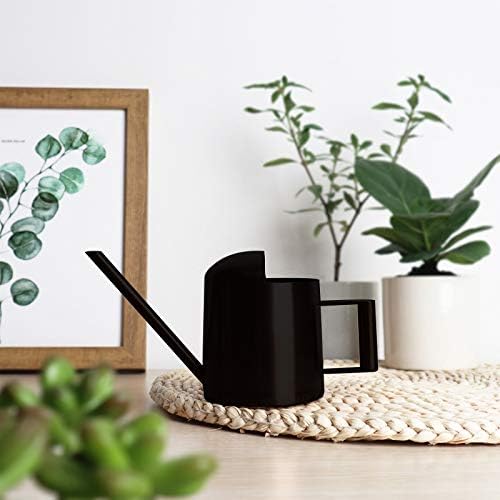YISSSN Mini Watering Can, 10oz/300ml Stainless Steel Long Spout Small Watering Can for Indoor Plants Succulents, Herbs (Black) - Image 3