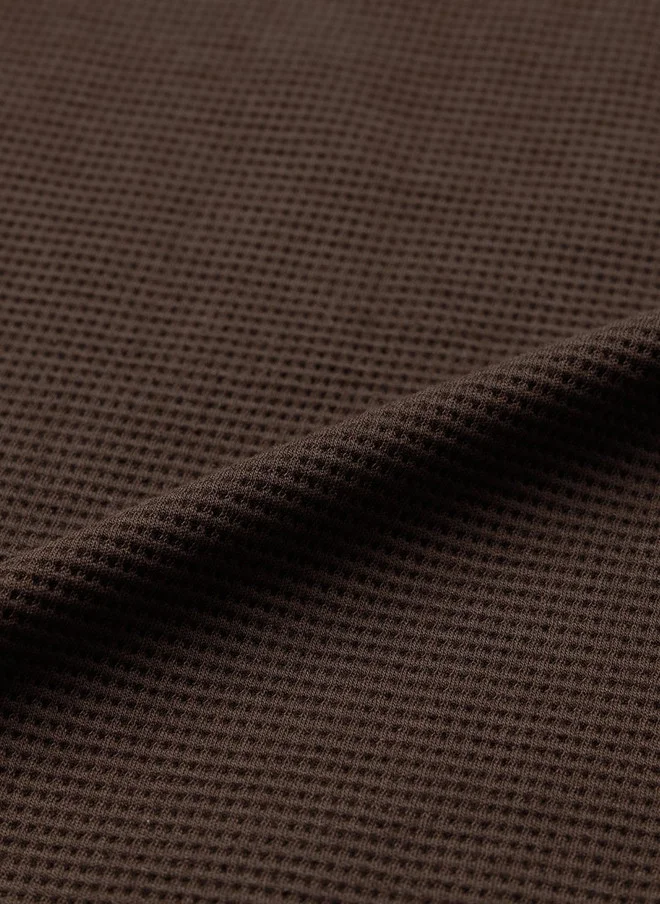 The Souled Store  The Souled Store Men Oversized Fit Textured Coffee Brown Shirt  | Best Price UAE