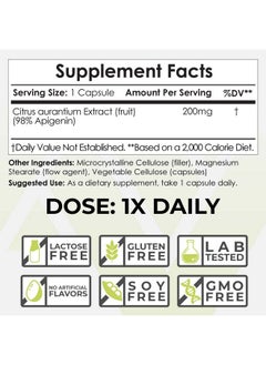Nootropics Depot Apigenin Capsules ; 200Mg ; 120 Count ; >98% Apigenin ; Supports Healthy Stress Levels  - Image 3