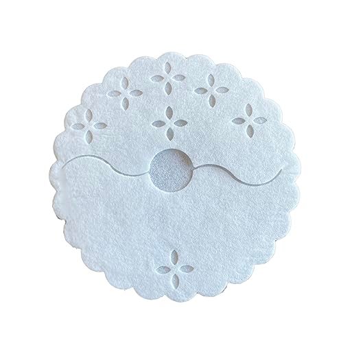 Regency Wraps Fabric Stem Wraps, Covers for Stemmed Glass Bases, Pack of 12 Elegant Yet Absorbent and Disposable Table Decor, Fit up to 3.25" Base, White - Image 1