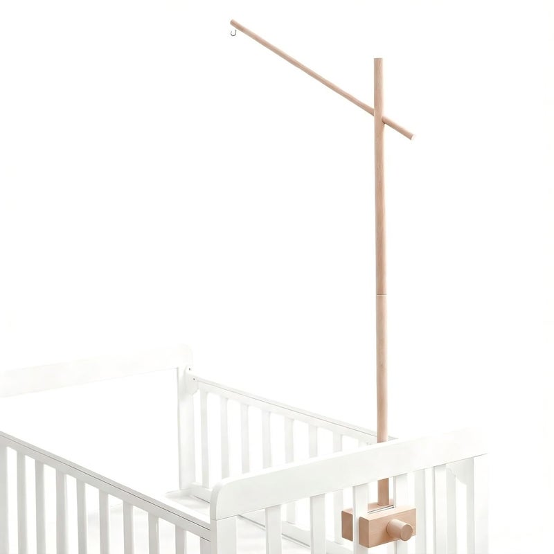 let's make Baby Crib Mobile Arm - 32 Inch Wooden Mobile Arm Adjustable Mobile Holder for Crib Mobile Hanger Baby Crib Attachment Nursery Decor - Image 1