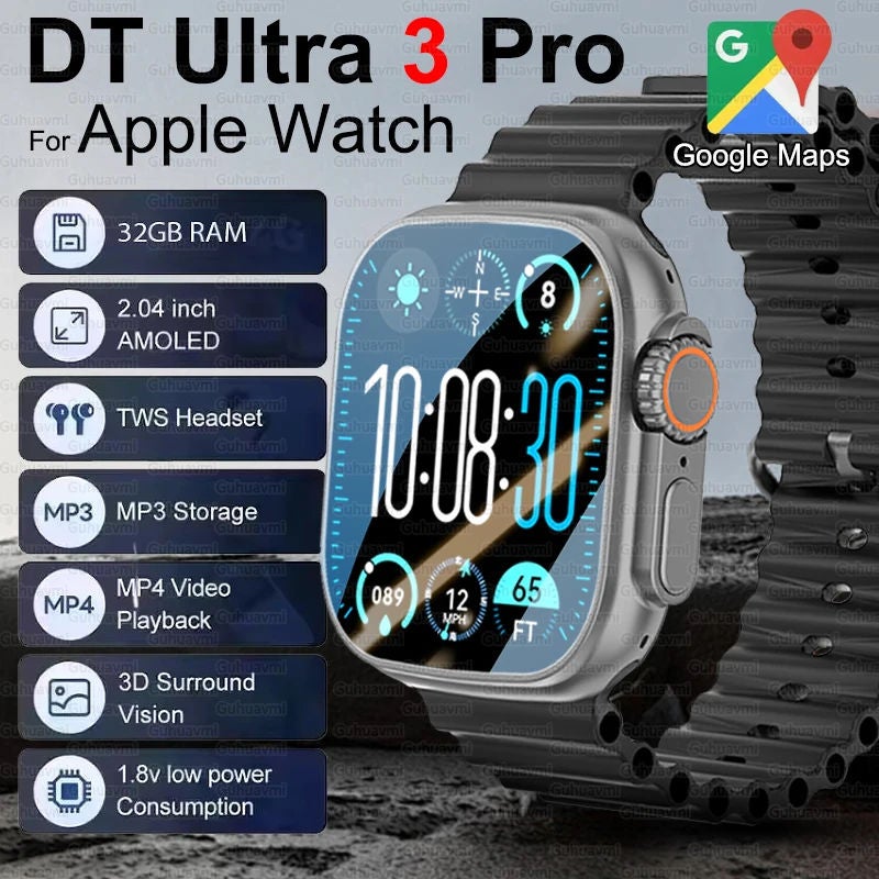 2025 New Original Watch DT Ultra 3 Pro Smart Watch Men Google map NFC GPS Tracker HD BT Call IP68 Waterproof smart watches Women - Image 2