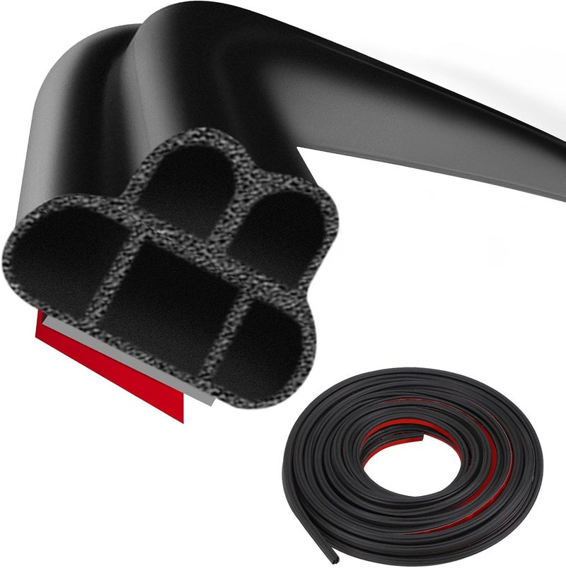 Rritess Car Door Seal Strip 32.8 Ft - Double Layer L Shape Soundproofing Weatherstrip - Image 1
