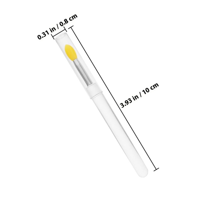 12pcs Silicone Lip Brush Applicator Wands with Caps Portable Small Lipstick Applicators for Lip Gloss and Balm for Travel and Daily Use - Image 2