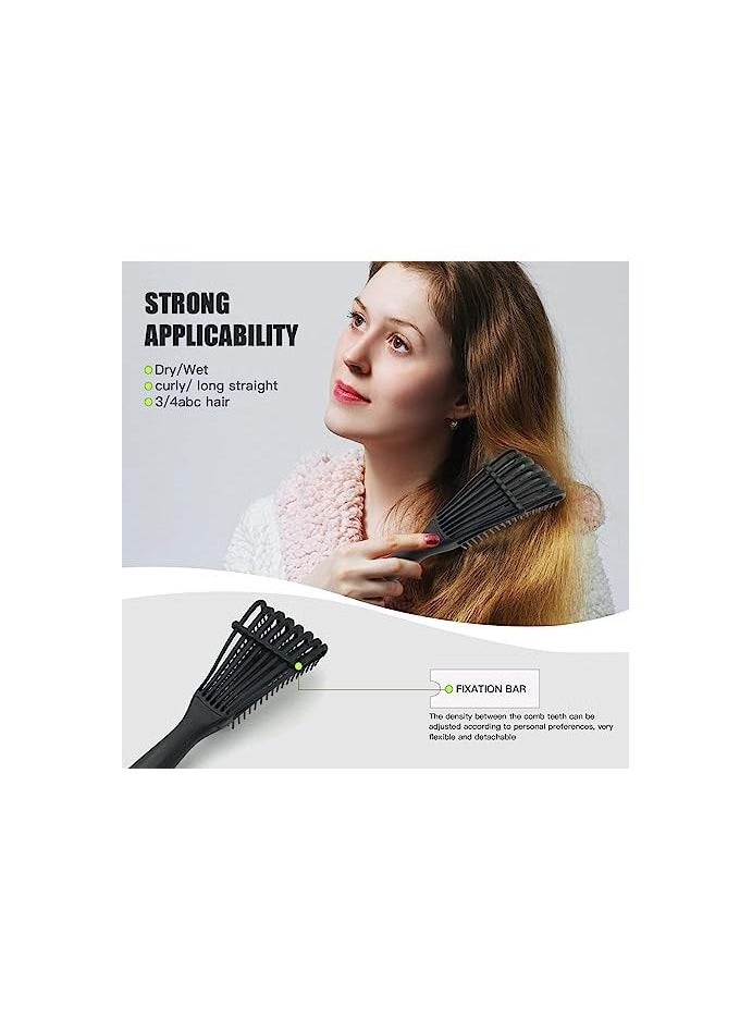 ORiTi Cushion Nylon Bristle Shampoo Brush, Rattail Comb Wide Tooth Comb Detangler Hair Comb  - Image 5