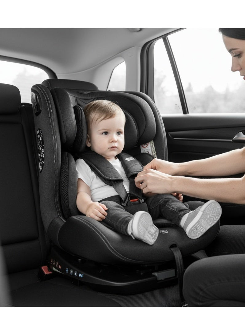 Lorelli Roto ISOFIX Car Seat, Group 0+/1/2/3 (0–36 kg), 360° Rotating Baby & Toddler Seat, Adjustable Recline, Side Protection – Black - Image 3