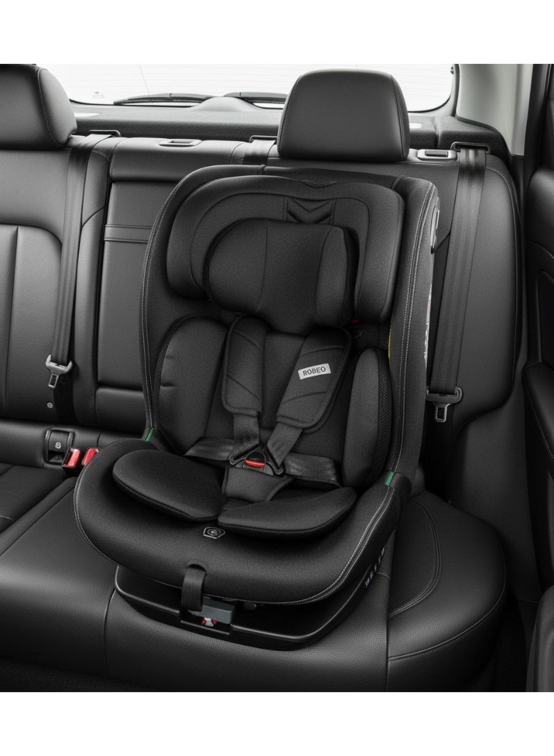 Lorelli Roto ISOFIX Car Seat, Group 0+/1/2/3 (0–36 kg), 360° Rotating Baby & Toddler Seat, Adjustable Recline, Side Protection – Black - Image 2