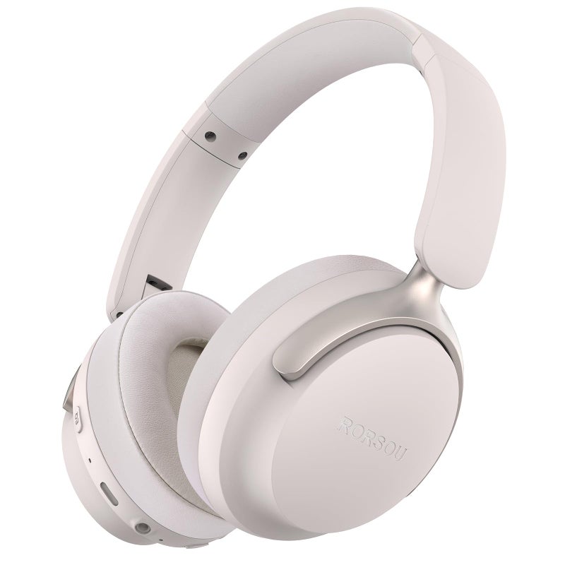 RORSOU B8 Bluetooth Headphones Over Ear, 6 EQ Music Modes and 50H Playtime Deep Bass Wireless Headphones with Mic, Lightweight Folding HiFi Stereo Headset for iPad/Travel/Tablet/PC/Home Grey - Image 1