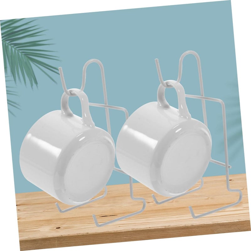 White Coffee Cup Organizer Multi Function Mug Display Rack For Kitchen Storage - Image 5