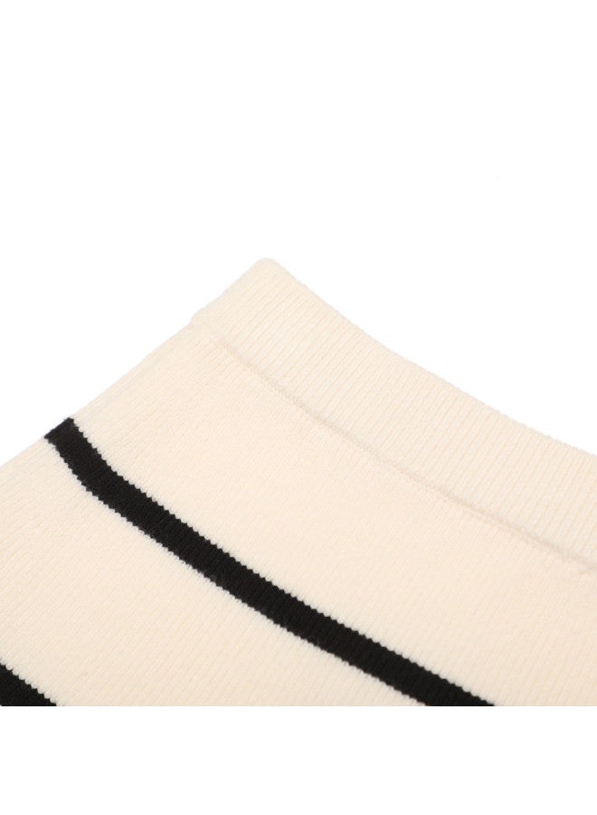 Zara kids' Simple Casual Knit Striped A-line Skirt - Comfortable Stretchy Half Skirt - Image 5