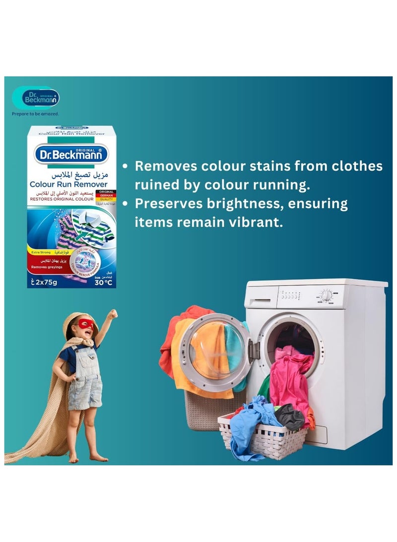 Dr. Beckmann Colour Run Remover, Restores Original Colour, Removes Greyings, 2 x 75g - Image 3