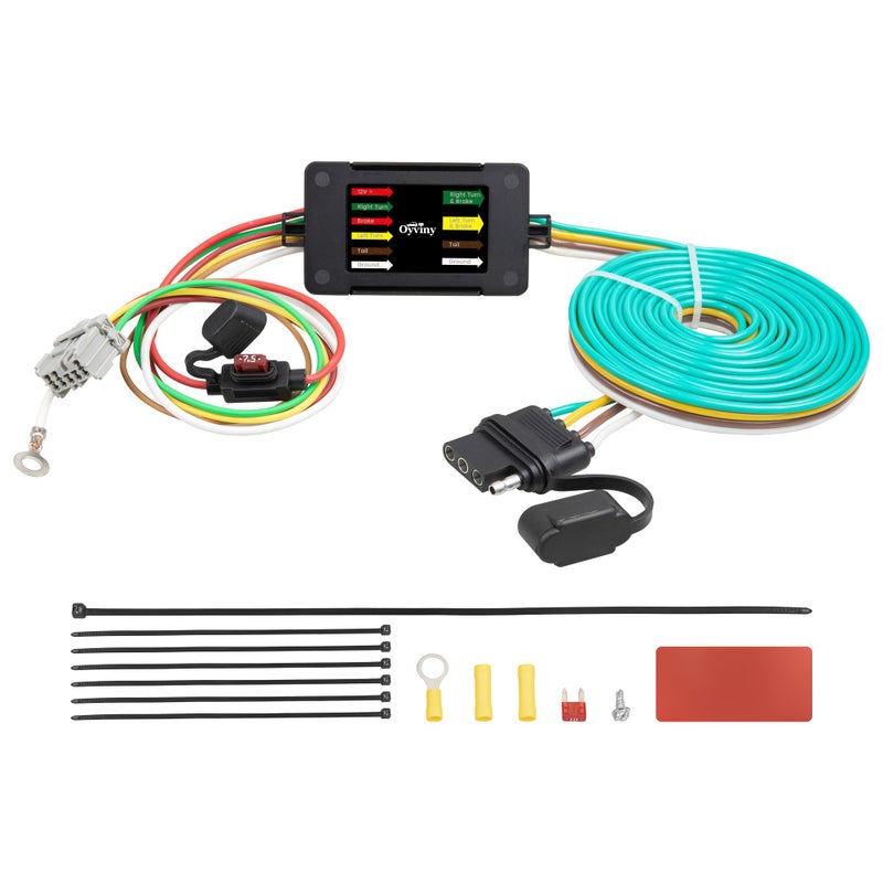 Oyviny Custom 4 Way Trailer Wiring Harness 56161 for 20052010 Honda Odyssey Odyssey Flat 4 Pin Trailer Hitch Wiring Plug  Play Installation