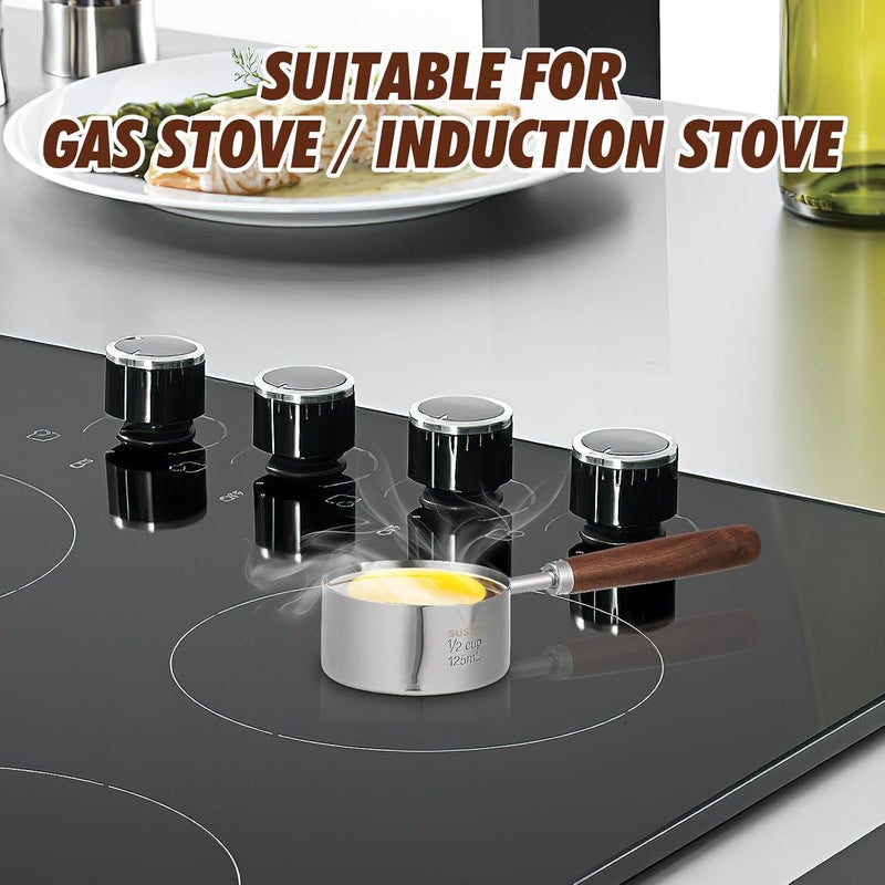 304 Stainless Steel Saucepan with Pour Spout Small Oil Pot 125ml Mini Cooking Pan for Home Kitchen and Restaurant Use - Image 4