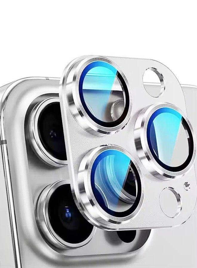 High-Quality IPhone 15 Pro Max /15 Pro Camera Protector - Titanium White  - Image 2