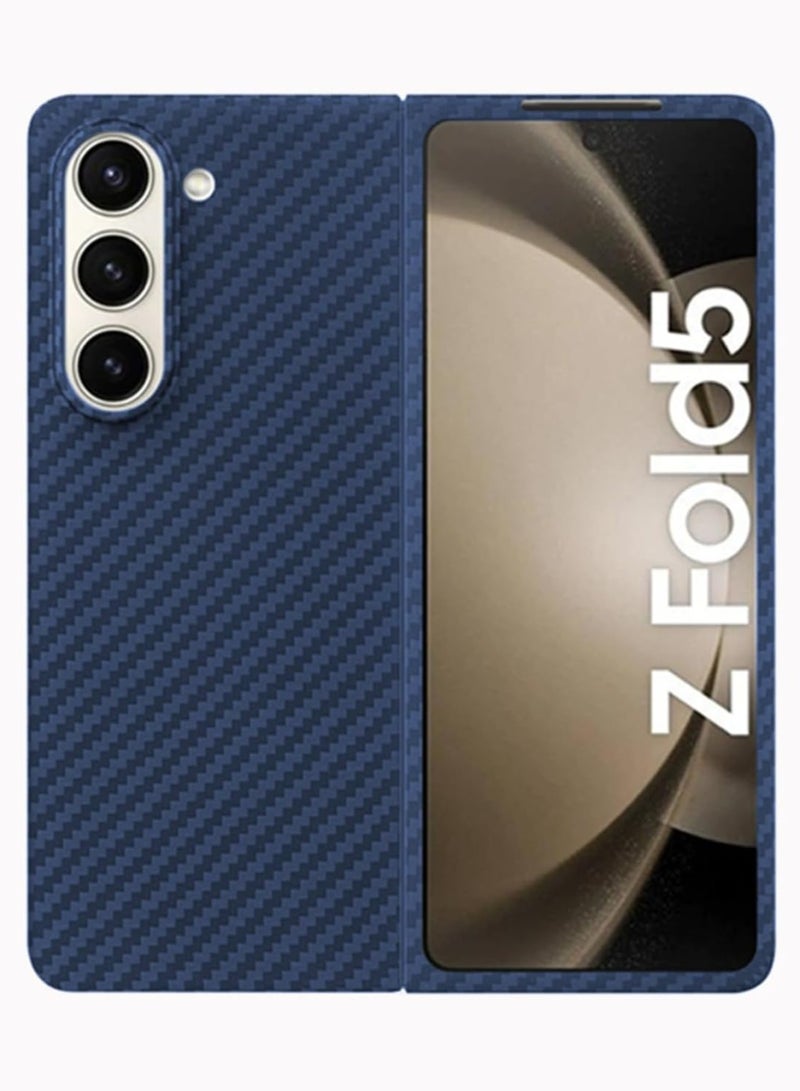 Case for Samsung Galaxy Z Fold 5, Real Aramid Fiber Lightweight with Full-Body Dual Layer Rugged Shookproof Case for Samsung Z Fold 5 (Galaxy Z Fold 5, Blue) - Image 2