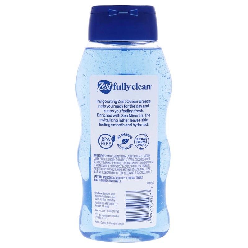 Zest Refreshing Body Wash - Ocean Breeze by Zest for Women - 20 oz Body Wash - Image 2