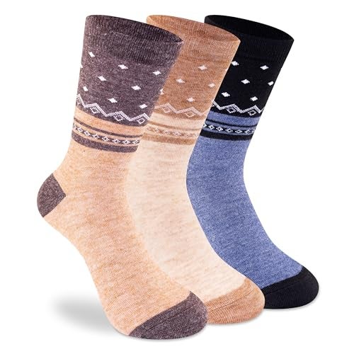 Supersox Women Winter Thermal Regular Length Socks Made with Thermal Control Technology & Extra Cushioning For a Warmth & Cozy Feel, Ideal For Winter Wear (Pack Of 3), Multicolour - Image 1