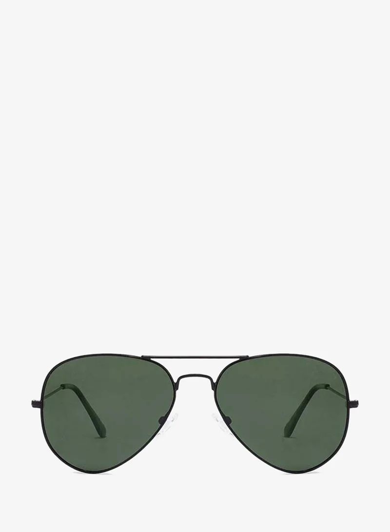 VINCENT CHASE Top Gun Full Rim Aviator Frame Polarized & UV Protected Sunglasses VC 5158/P - 58mm - Black