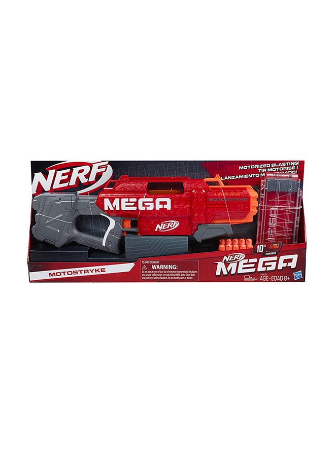 Nerf Mega Motostryke Motorized 10-Dart Blaster -- Includes 10 Official Nerf Mega Darts And 10-Dart Clip -- For Kids, Teens, Adults - Image 1