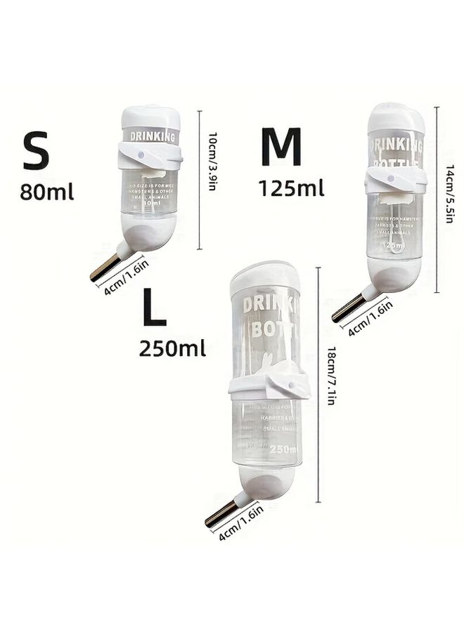 Durable White Porcelain Pet Water Bottle With Straw 1pc Anti Bite Design For Small Animals - Image 2