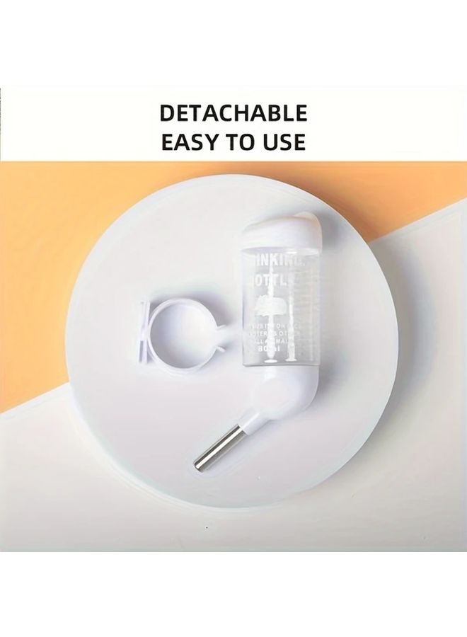Durable White Porcelain Pet Water Bottle With Straw 1pc Anti Bite Design For Small Animals - Image 5