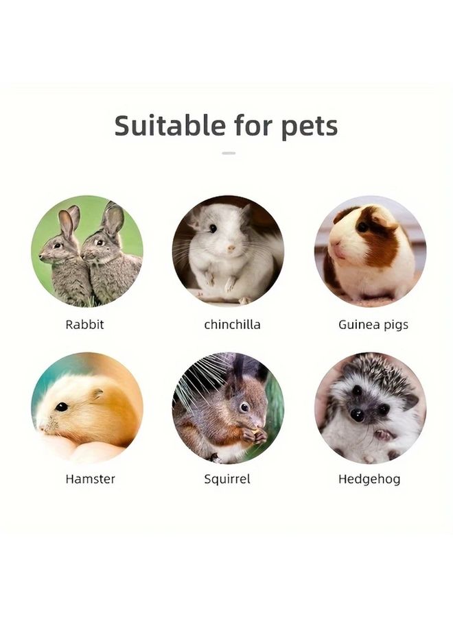 Durable White Porcelain Pet Water Bottle With Straw 1pc Anti Bite Design For Small Animals - Image 3