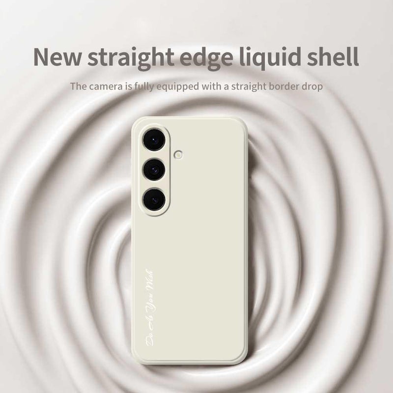 erorex For Samsung Galaxy S25 Fe 5G A1440 Fine Hole Straight Edge Silicone Phone Case(White) - Image 2