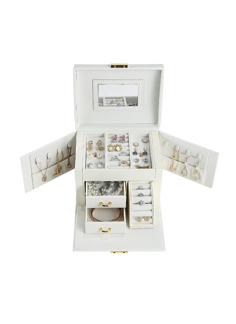 Arabest - Women's Jewellery Box Large with 3 Levels Jewellery Box Girls Jewellery Storage with Drawers - Image 1