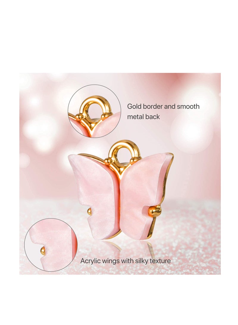 30 Acrylic Butterfly Charms for Jewelry Making - Perfect for Bracelets, Necklaces & Earrings Crafting - Image 5