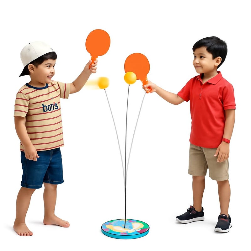 Eitheo Table Tennis Trainer for Kids | Indoor Ping Pong Rebound Ball Practice Set | Table Tennis Trainer for Beginners & Kids | Fun Reflex Training Toy for Focus & Hand-Eye Coordination - Image 1
