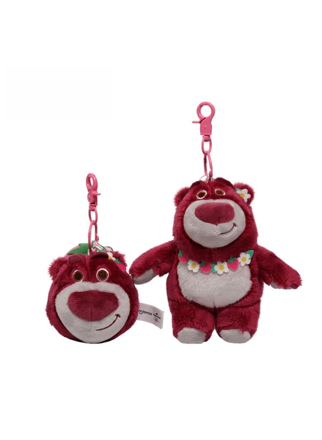 Disney Genuine Goods Strawberry Bear Doll Keychain Stitch Doll Plush Toy Pendant Bag Backpack Hanging Ornaments-Color:11cm Stilbe Dream Doll Pendant (no Fragrance) HWJD2175-Height:[Genuine Authorized Anti-counterfeiting Laser Label]]