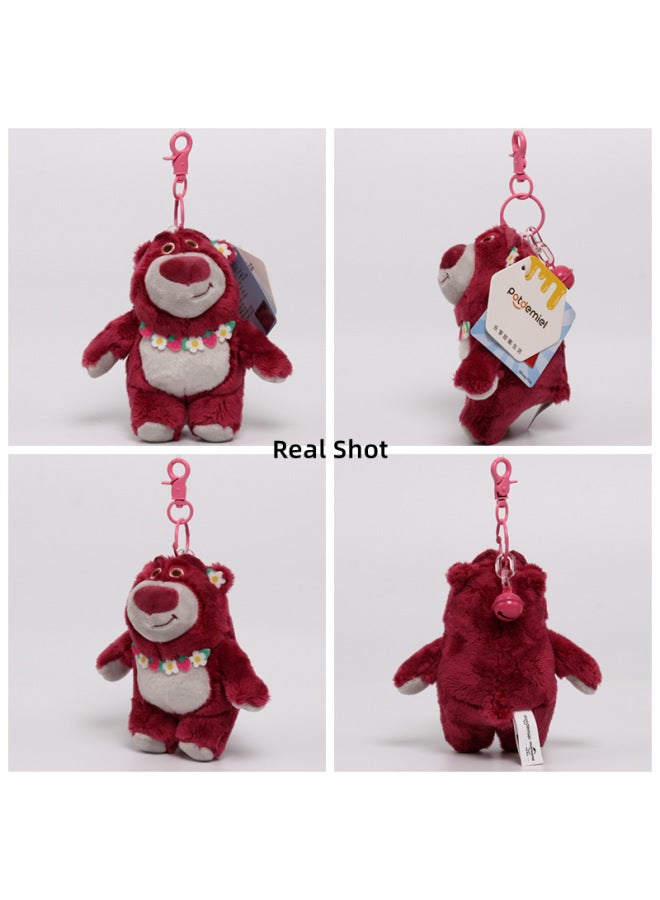 Disney Genuine Goods Strawberry Bear Doll Keychain Stitch Doll Plush Toy Pendant Bag Backpack Hanging Ornaments-Color:11cm Stilbe Dream Doll Pendant (no Fragrance) HWJD2175-Height:[Genuine Authorized Anti-counterfeiting Laser Label]]