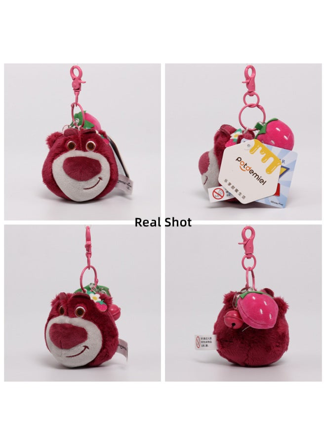 Disney Genuine Goods Strawberry Bear Doll Keychain Stitch Doll Plush Toy Pendant Bag Backpack Hanging Ornaments-Color:11cm Stilbe Dream Doll Pendant (no Fragrance) HWJD2175-Height:[Genuine Authorized Anti-counterfeiting Laser Label]]